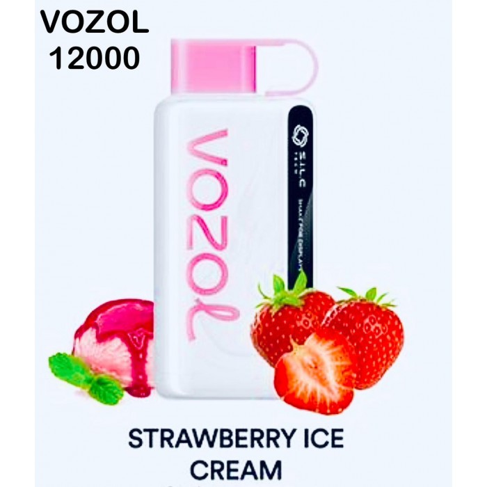 Vozol Star Strawberry Ice Cream 9000-12000 Çekim Dijital Ekranlı Kullan At Puff Orjinal Ürün İncele ve Satın al